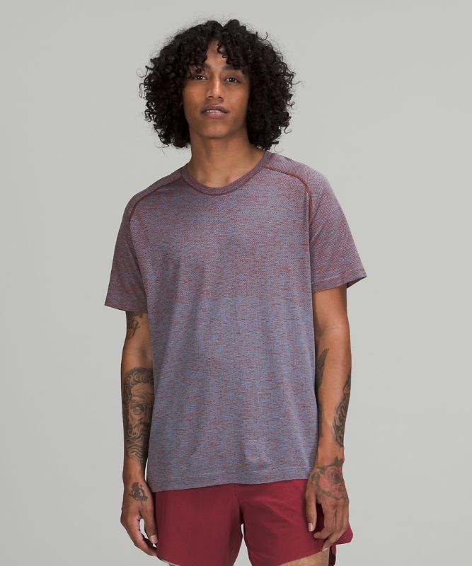 Lululemon Metal Vent Tech SS 2.0 Blast Herr Bruna Blå | RGFT-97352