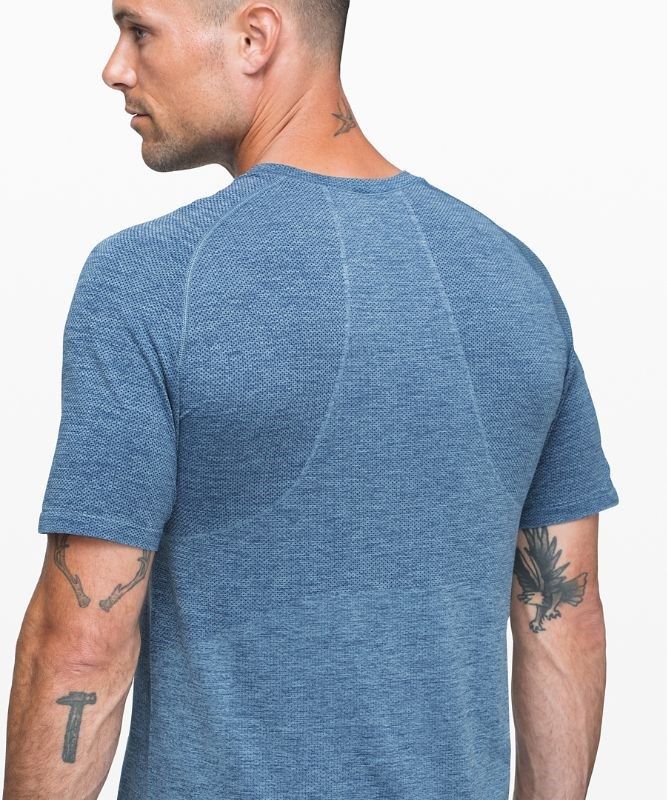 Lululemon Metal Vent Tech Short Sleeve Shirt 2.0 Blast Herr Grå Blå | RTCO-85309
