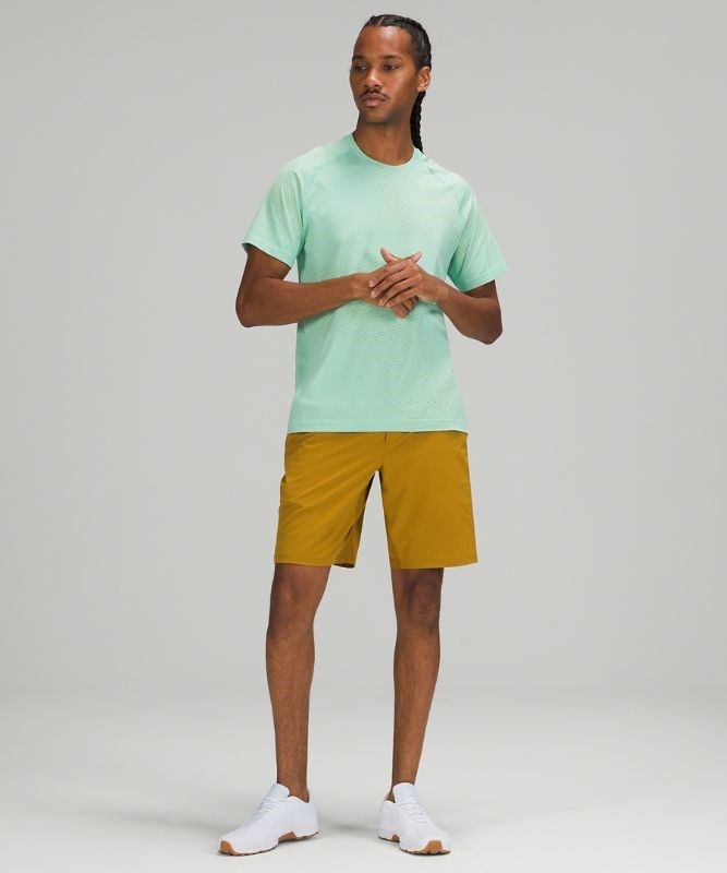 Lululemon Metal Vent Tech Short Sleeve Shirt 2.0 Blast Herr Guld Bruna Mintgröna | HVUL-02794