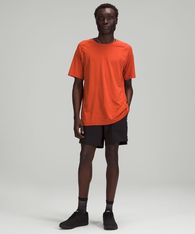 Lululemon Metal Vent Tech Short Sleeve Shirt 2.0 Blast Herr Röda Mörkröda | ZNIV-27601
