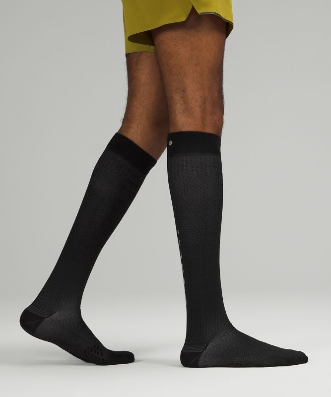 Lululemon MicroPillow Compression Knee-High Running Sock Anti-Stink Strumpor Accessories Svarta | NQEY-48067