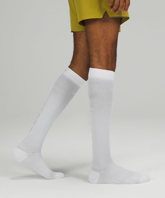 Lululemon MicroPillow Compression Knee-High Running Sock Anti-Stink Strumpor Accessories Vita | TCLR-32401