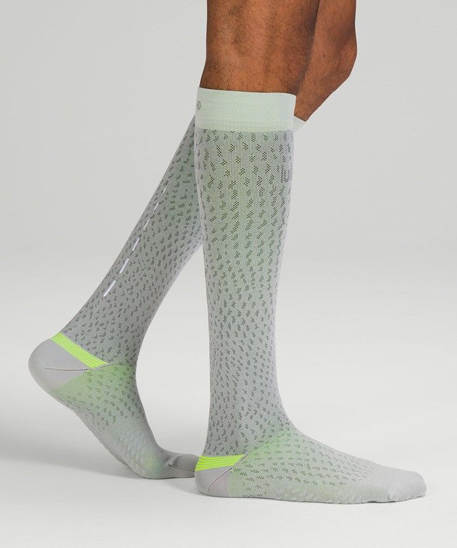 Lululemon MicroPillow Compression Run Strumpor Accessories Mörkgrå Gula | XNZH-58943