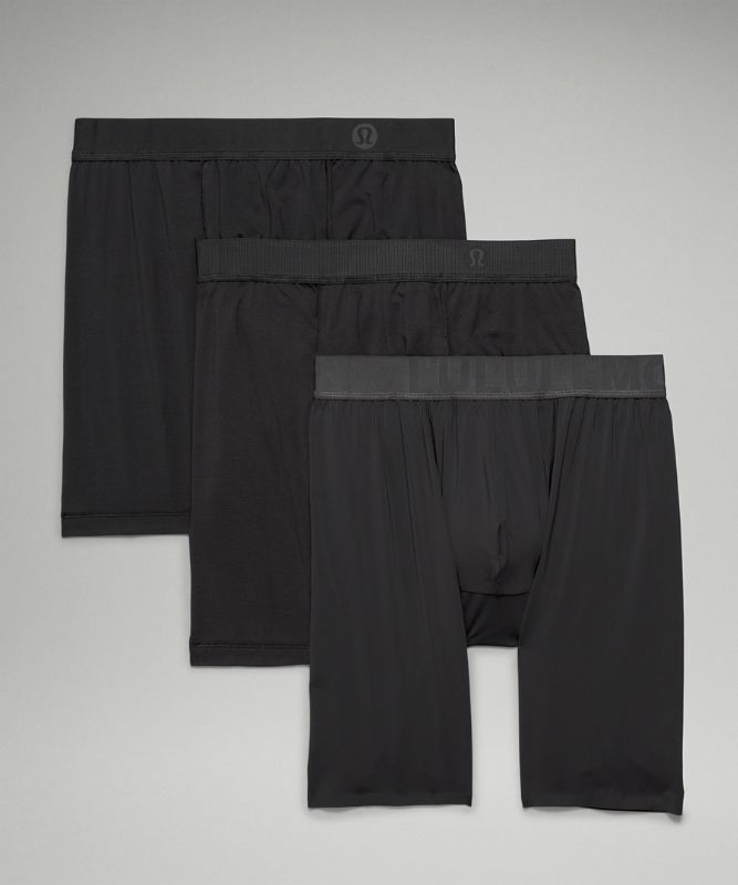 Lululemon Mixed Boxer 3 Pack Long Underkläder Herr Svarta Svarta Svarta | BITO-95682