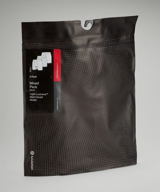 Lululemon Mixed Boxer 3 Pack Underkläder Herr Svarta Svarta Svarta | CMRA-64570