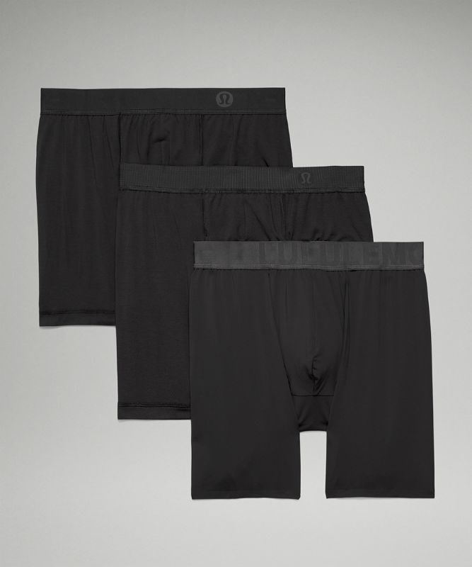 Lululemon Mixed Boxer 3 Pack Underkläder Herr Svarta Svarta Svarta | CMRA-64570
