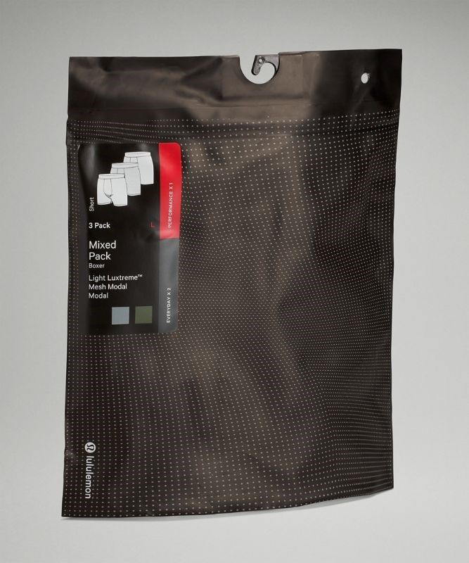 Lululemon Mixed Boxer 3 Pack Underkläder Herr Svarta Grå Olivgröna | AJYN-85231