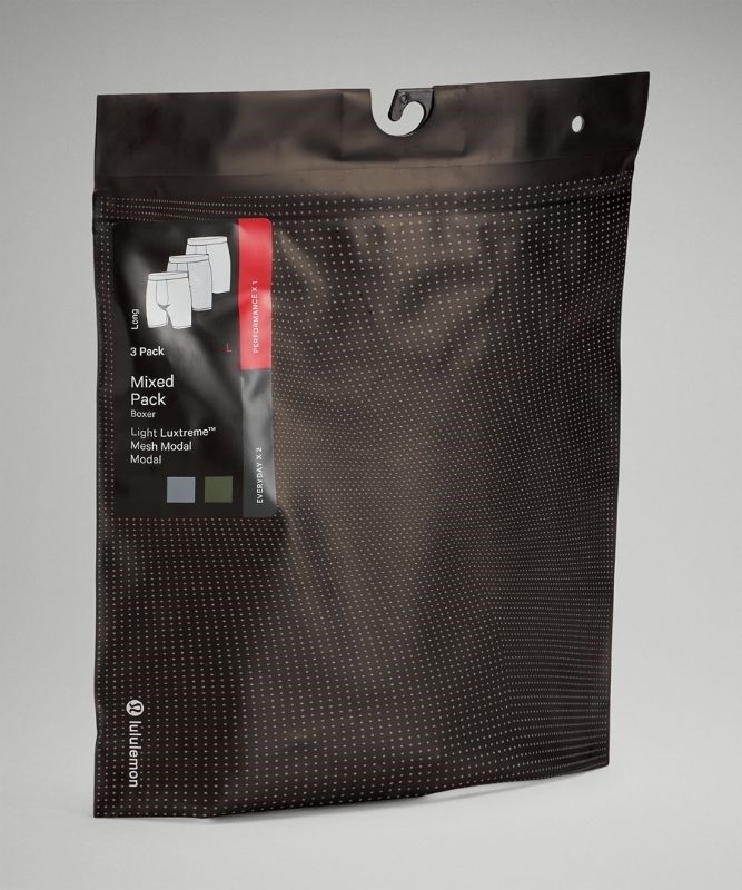 Lululemon Mixed Boxer 7 3 Pack Underkläder Herr Svarta Grå Olivgröna | HANP-50716