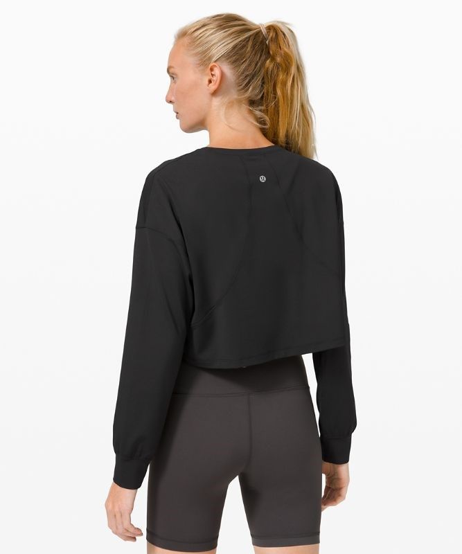 Lululemon Muscle Love Long Sleeve Blast Dam Svarta | IXMK-29673