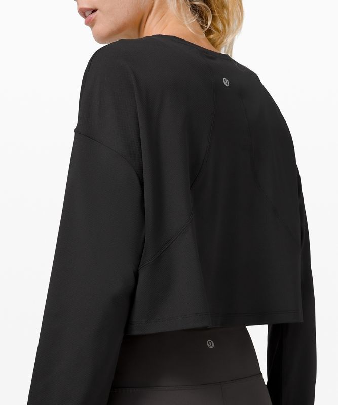 Lululemon Muscle Love Long Sleeve Blast Dam Svarta | IXMK-29673