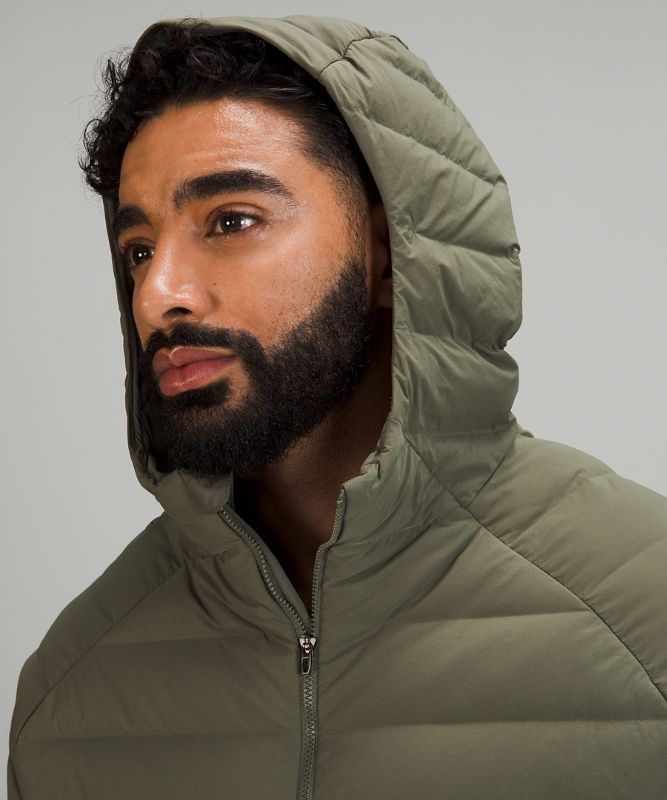 Lululemon Navigation Stretch Down Anorak Jackor Herr Olivgröna | VAEK-01985