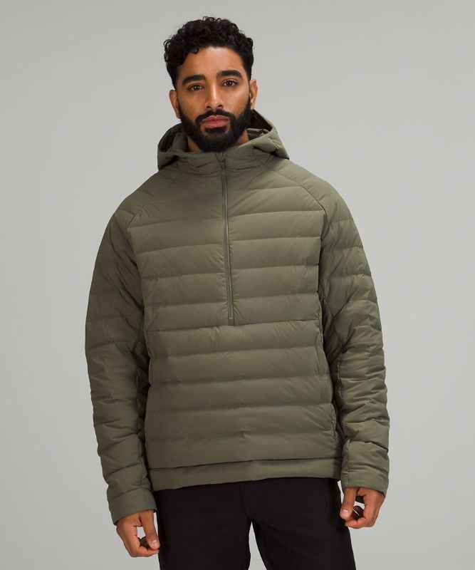 Lululemon Navigation Stretch Down Anorak Jackor Herr Olivgröna | VAEK-01985