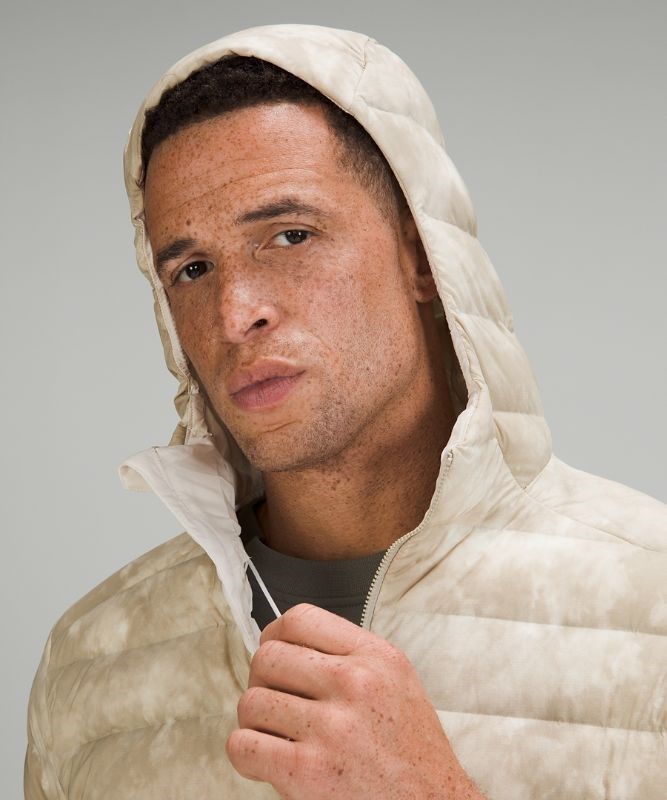 Lululemon Navigation Stretch Down Hoodie Jackor Herr Vita Beige | CWRJ-15632