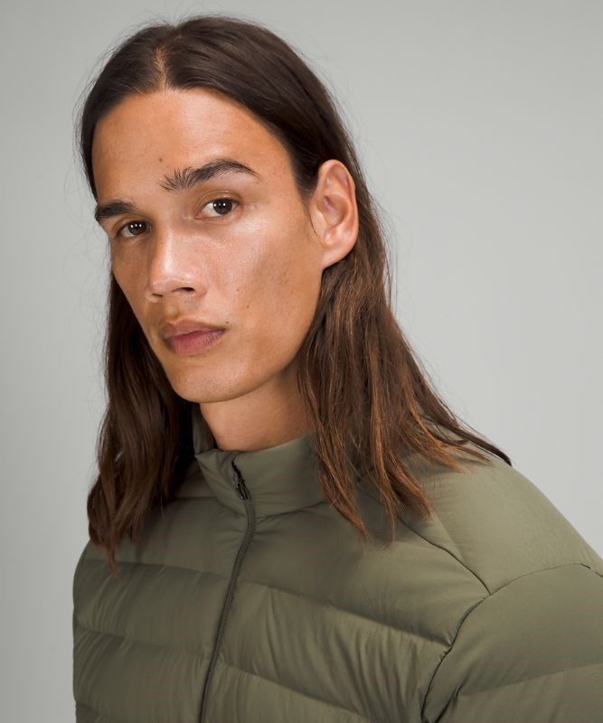 Lululemon Navigation Stretch Down Jacket Jackor Herr Olivgröna | SZXW-01259