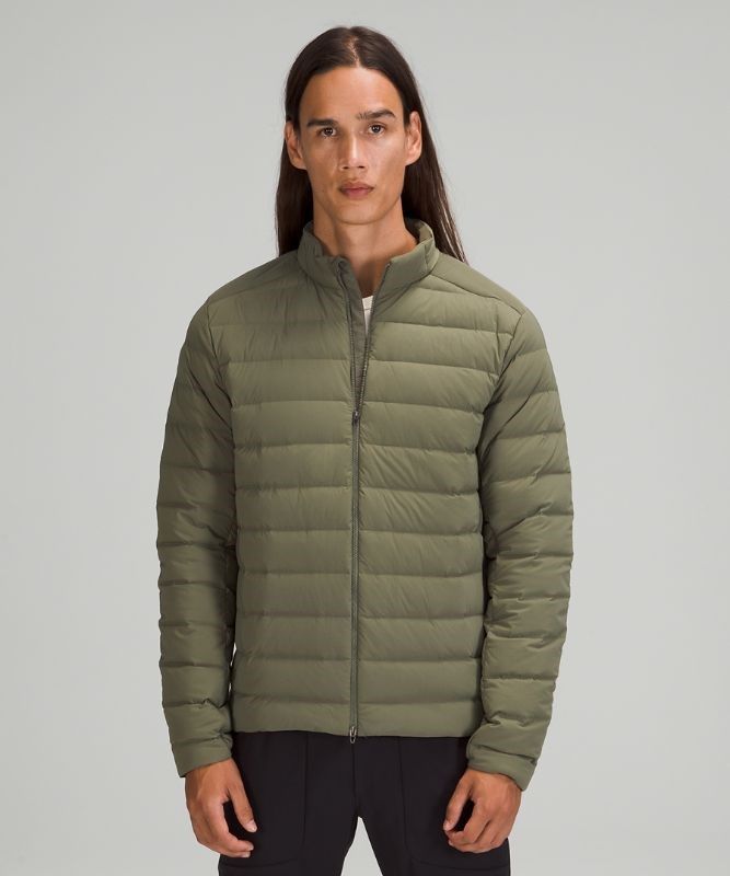 Lululemon Navigation Stretch Down Jacket Jackor Herr Olivgröna | SZXW-01259