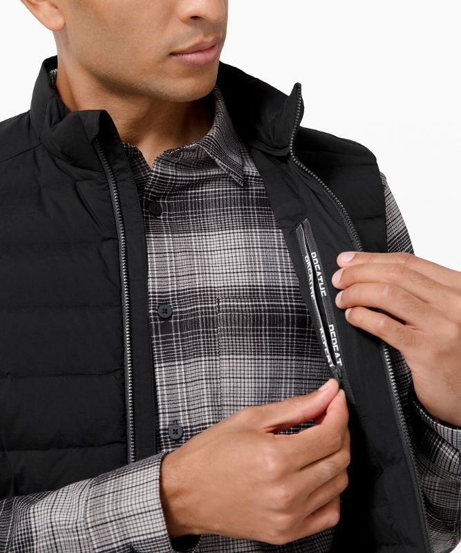 Lululemon Navigation Stretch Down Vest Jackor Herr Svarta | WZXS-80352