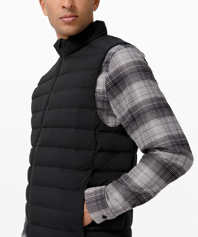 Lululemon Navigation Stretch Down Vest Jackor Herr Svarta | WZXS-80352