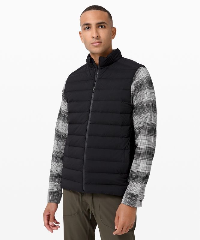 Lululemon Navigation Stretch Down Vest Jackor Herr Svarta | WZXS-80352