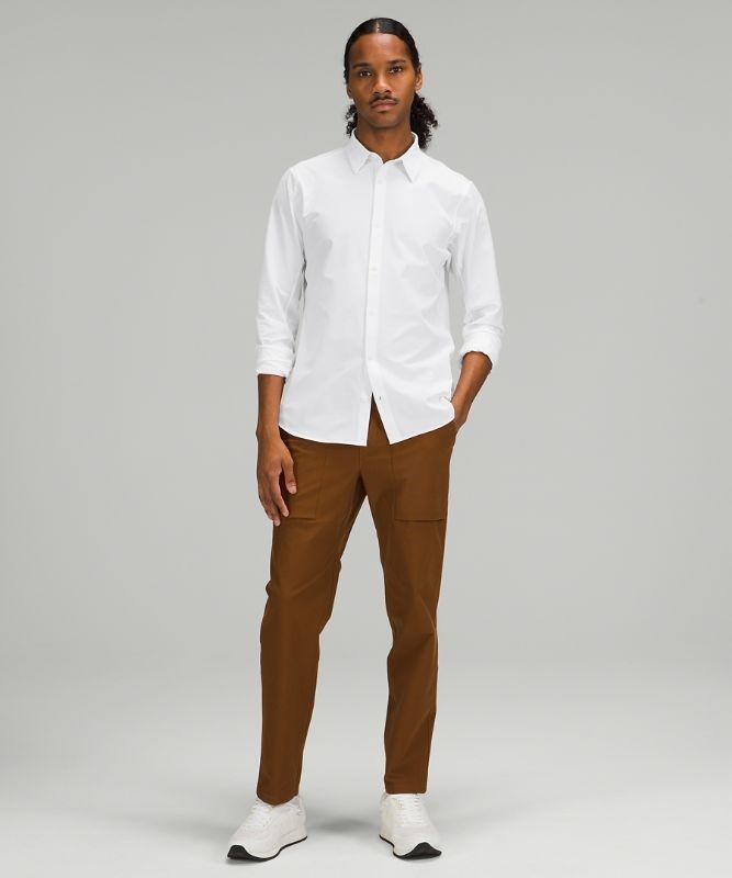 Lululemon New Venture Long Sleeve Shirt Blast Herr Vita | QWYN-01528