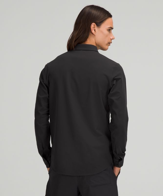 Lululemon New Venture Long Sleeve Shirt Blast Herr Svarta | HXVA-54376