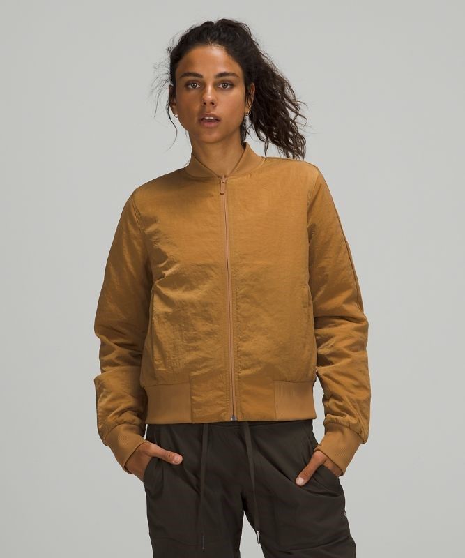 Lululemon Non-Stop Bomber Jackor Dam Beige | OPJR-65017