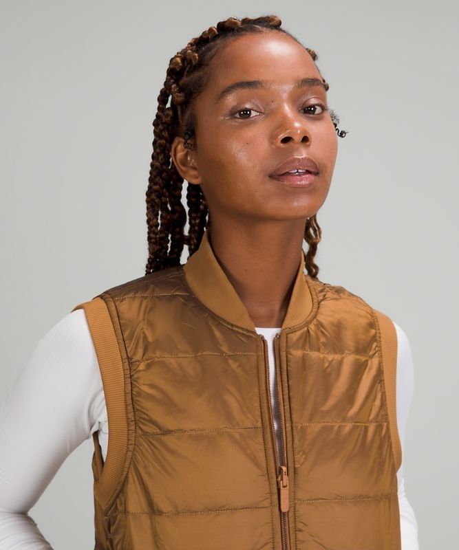 Lululemon Non-Stop Bomber Vest Reversible Jackor Dam Beige | CKDE-46921