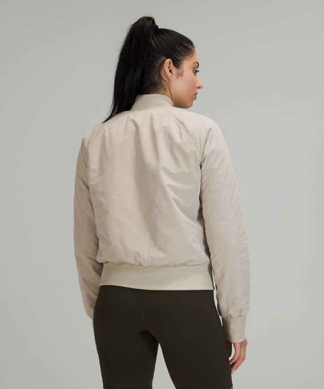 Lululemon Non Stop Bomber Jackor Dam Beige | GIZS-28509