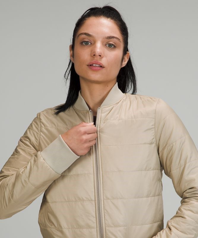 Lululemon Non Stop Bomber Jackor Dam Beige | GIZS-28509