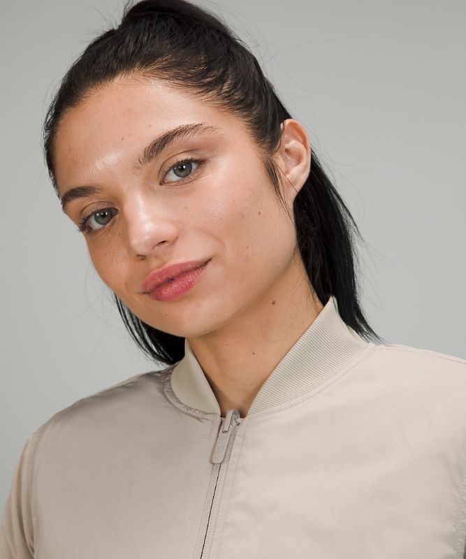 Lululemon Non Stop Bomber Jackor Dam Beige | GIZS-28509