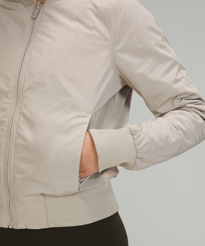 Lululemon Non Stop Bomber Jackor Dam Beige | GIZS-28509