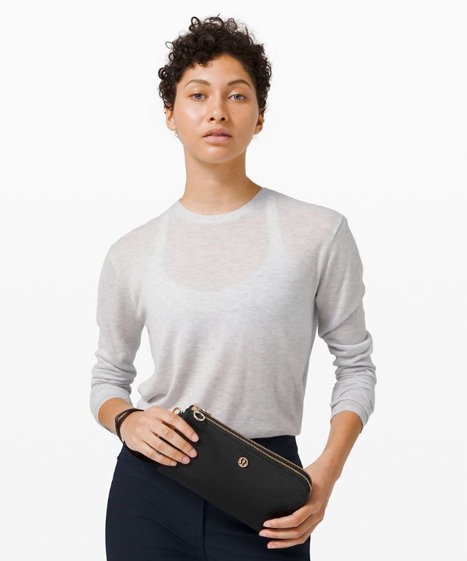 Lululemon Now and Always Pouch Väskor Accessories Svarta Guld | CRFH-48562