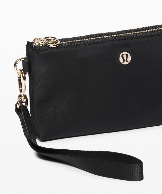 Lululemon Now and Always Pouch Väskor Accessories Svarta Guld | CRFH-48562