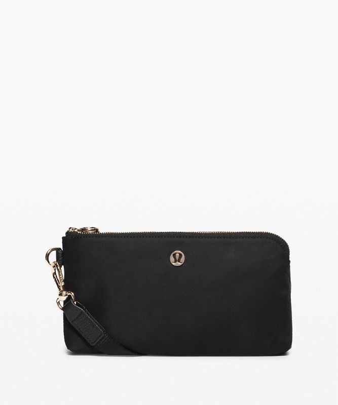 Lululemon Now and Always Pouch Väskor Accessories Svarta Guld | CRFH-48562