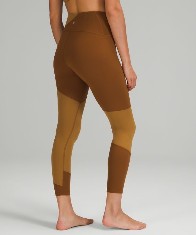Lululemon Nulu Colour Block High-Rise Tight 25 Leggings Dam Koppar Bruna Beige | UYND-79254