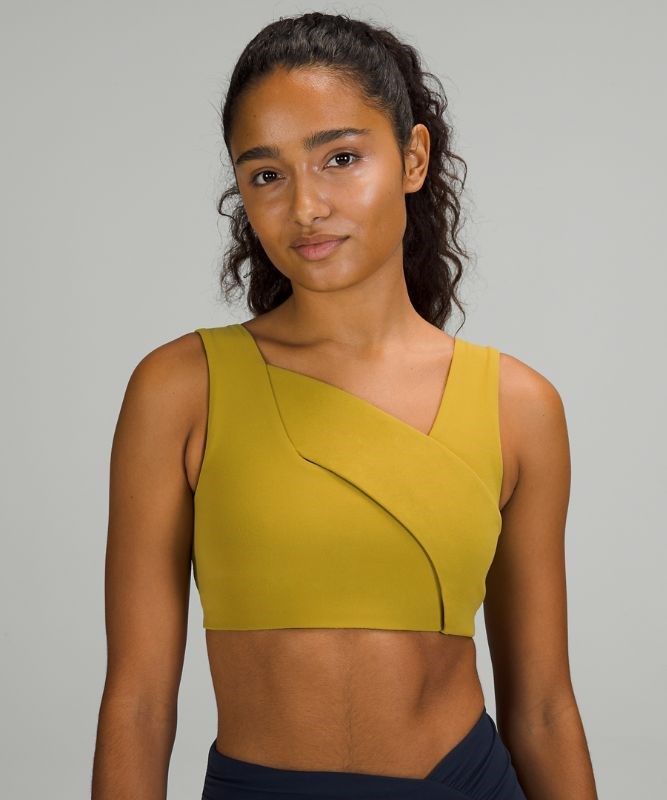 Lululemon Nulu Cross-Front Yoga Bra Light Support Sport BH Dam Guld | MBTE-13520