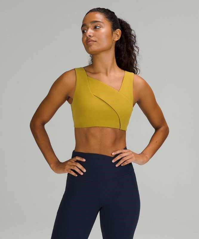 Lululemon Nulu Cross-Front Yoga Bra Light Support Sport BH Dam Guld | MBTE-13520