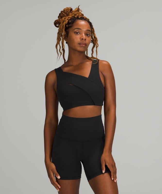 Lululemon Nulu Cross-Front Yoga Bra Light Support Sport BH Dam Svarta | YLEJ-46097