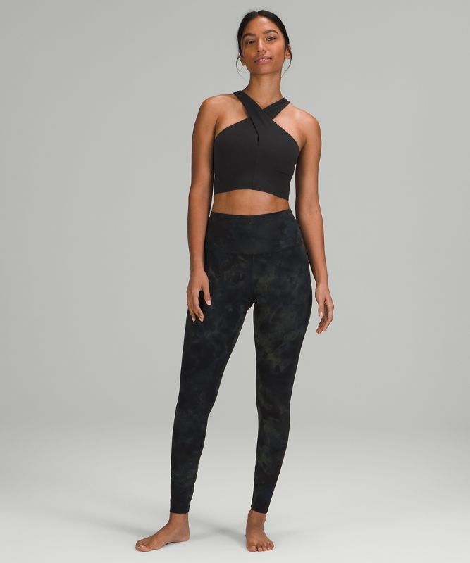 Lululemon Nulu Wrap-Front Long-Line Bra Light Supports Sport BH Dam Svarta | ELBW-94273