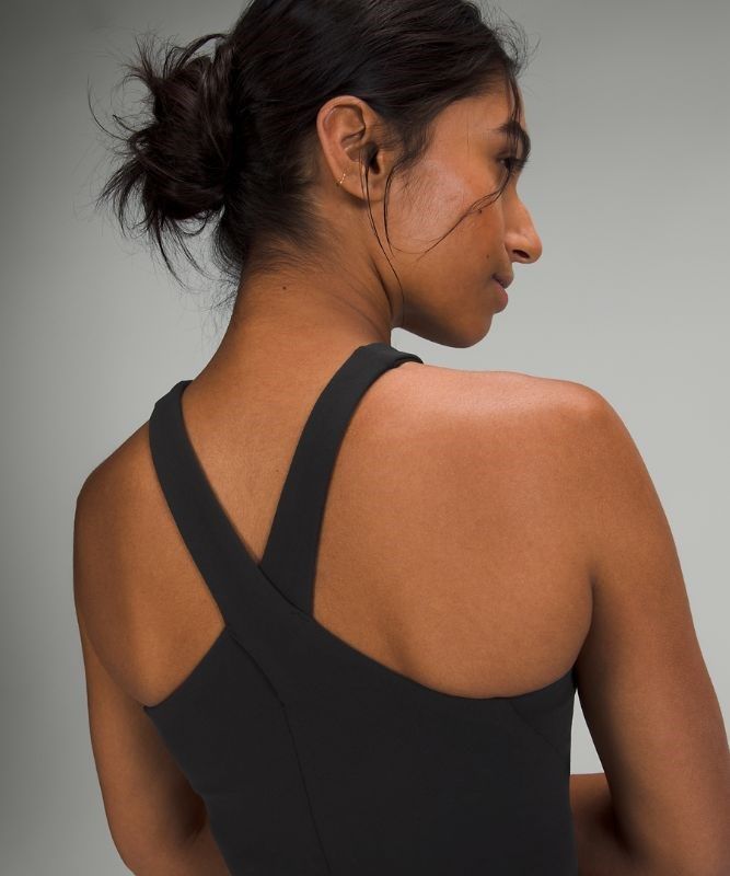 Lululemon Nulu Wrap-Front Long-Line Bra Light Supports Sport BH Dam Svarta | ELBW-94273