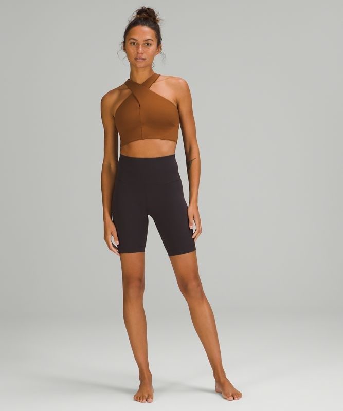 Lululemon Nulu Wrap-Front Long Line Bra Sport BH Dam Koppar Bruna | ICGR-69481