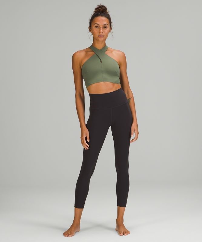 Lululemon Nulu Wrap-Front Longline Bra Light Support Sport BH Dam Gröna | RJWM-09463
