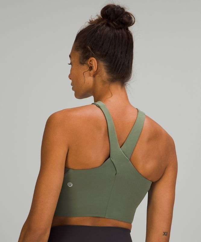 Lululemon Nulu Wrap-Front Longline Bra Light Support Sport BH Dam Gröna | RJWM-09463