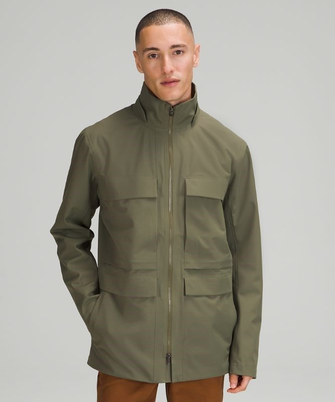 Lululemon Outpour StretchSeal Field Jacket Jackor Herr Olivgröna | XEYT-20394