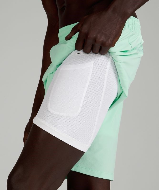 Lululemon Pace Breaker Lined Short 7 Shorts Herr Mintgröna | NLPI-73154