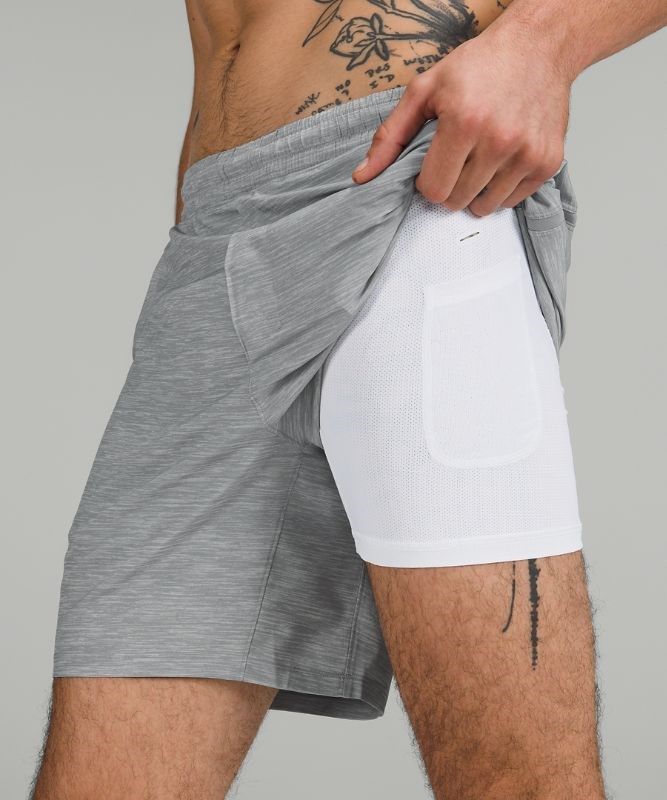 Lululemon Pace Breaker Short 7 New Liner Fit Shorts Herr Ljusblå Ljus | IFPT-46913