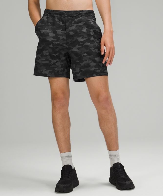 Lululemon Pace Breaker Short 7 New Liner Fit Shorts Herr Camo Svarta | AVYT-79652