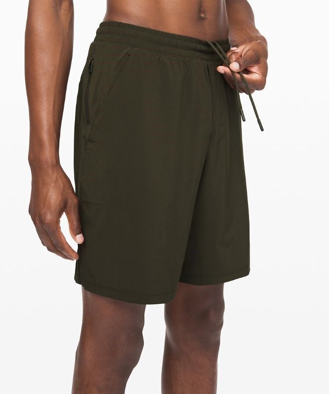 Lululemon Pace Breaker Short 9 Lined Shorts Herr Mörkolivgröna | CVYF-01632