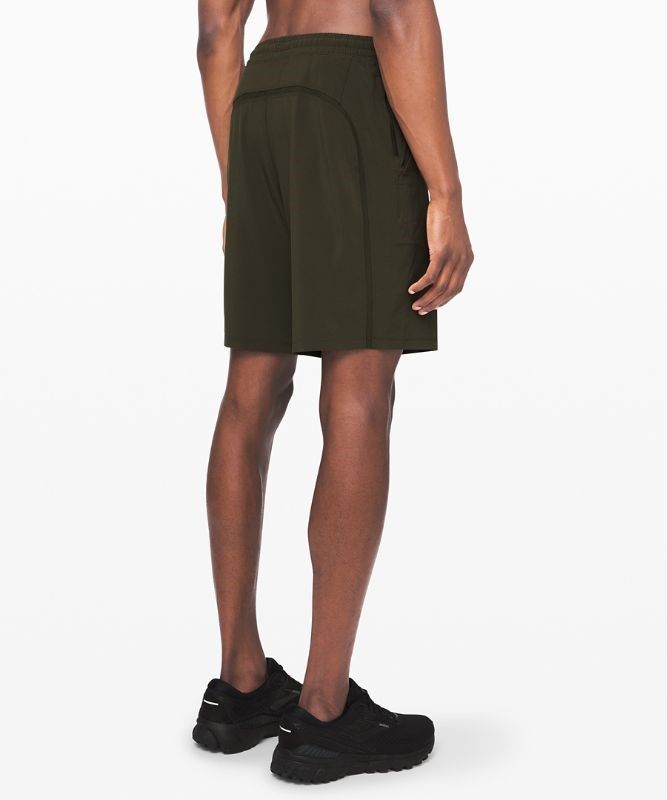Lululemon Pace Breaker Short 9 Lined Shorts Herr Mörkolivgröna | CVYF-01632