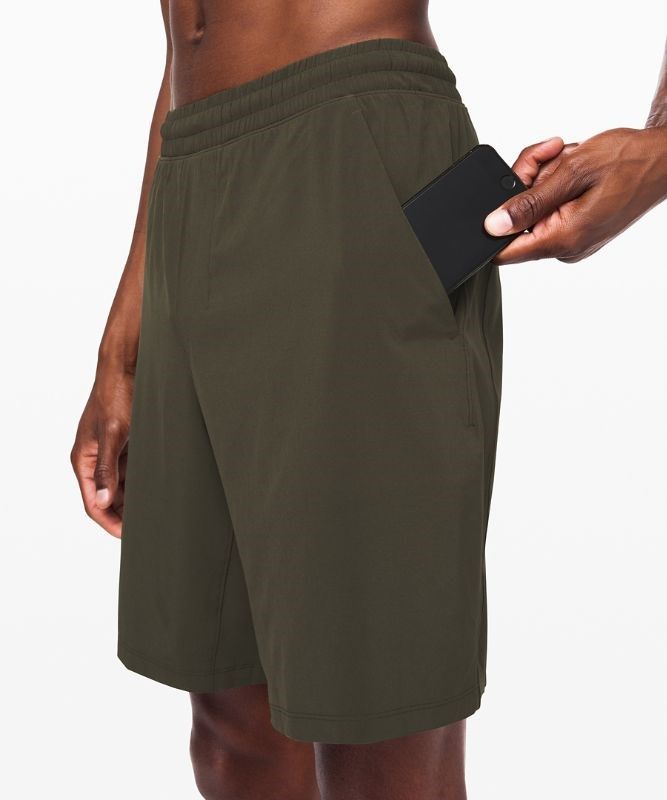 Lululemon Pace Breaker Short 9 Lined Shorts Herr Mörkolivgröna | CVYF-01632
