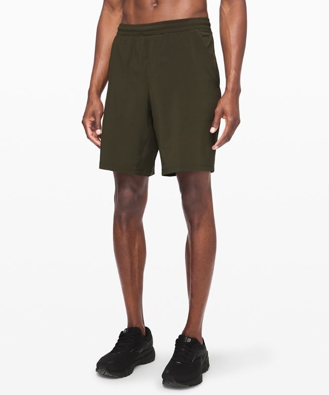 Lululemon Pace Breaker Short 9 Lined Shorts Herr Mörkolivgröna | CVYF-01632